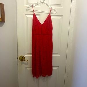 Astr the Label Red Laced Dress